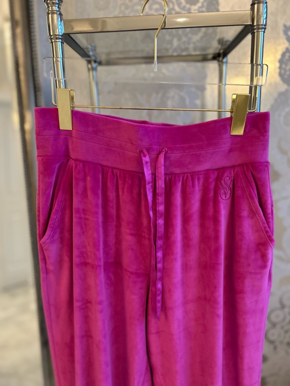Victoria's Secret Hot Pink Velour Joggers - Picture 3 of 8